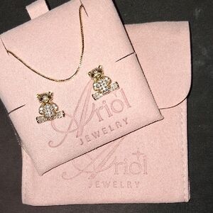 Gold Filled Bear Jewelry Set